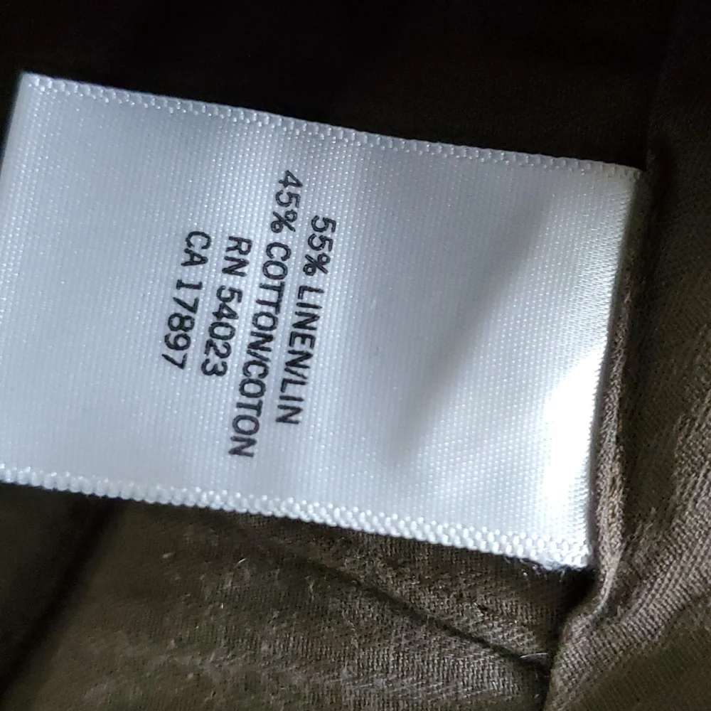 Brown taupe linen/cotton blend dress trouser pant!